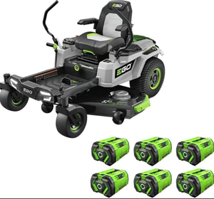 COMPRE NUEVAS Cortadoras de Césped Eléctricas con Plataforma de Corte de 52 Pulgadas, Radio de Giro Cero, Motor de 35.8cc, Encendido CDI, Incluye (6) Baterías de 56V 12.0Ah - Product Image 1