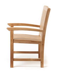 Sillas de Comedor de Diseño Moderno Evelyn, Hechas de Madera de Teca Sólida, Altura Ajustable, Madera Natural de Alta Calidad para Interiores, Hoteles y Apartamentos - Product Image 5