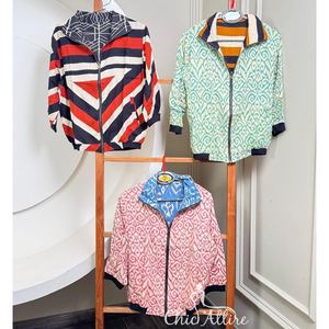 New Arrival Trending Reversible <b>Jacket</b> For <b>Women</b> Dual Style Geometric Print <b>Lightweight</b> Casual Outerwear Fashionable Streetwear - Product Image 1