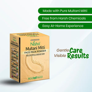 Argile de Nisha Multani pour le visage 100g, poudre d'argile de Fuller, contrôle naturel de l'huile, élimination de l'acné et du bronzage, masque facial pour tous types de peau - Product Image 3