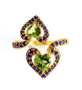 Vente en gros de breloque en plaqué or en argent sterling 925 faite à la main avec des pierres précieuses multicolores - Product Image 1