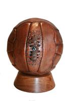 Ballon de football miniature 18 panneaux en cuir véritable fait main pakistanais, style ancien, vintage, avec logo personnalisé Winners International