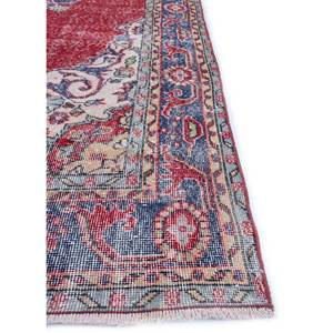 Tapis en laine noués à la main de grande taille, motif médaillon rouge et orange, style vintage, pour salon ou couloir - Pae-2026 - Product Image 4