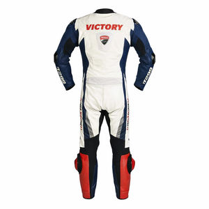 Combinaison de course en cuir pour moto, logo avant, couleur vert victoire, une pièce, combinaison de protection pour motocycliste professionnel - Product Image 6