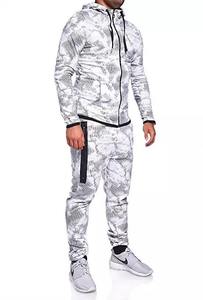 Sudadera con capucha de algodón 100% para hombre, chándal Jogger, logotipo de serigrafía personalizado, sudadera de invierno transpirable, conjuntos de ajuste Regular - Product Image 4