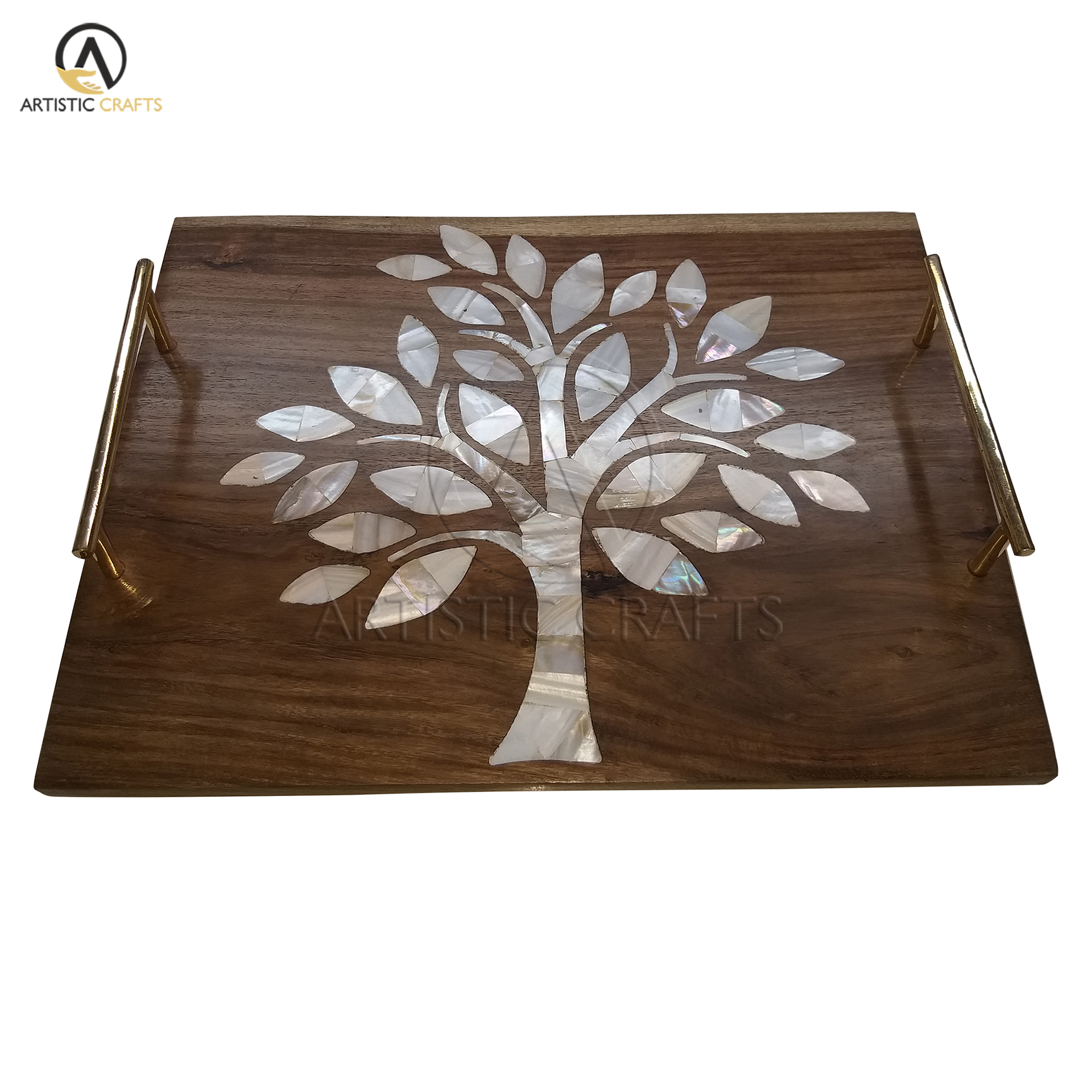 Natural Color Acacia Wood & MOP