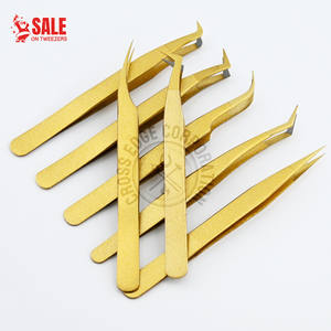 Pinzas de Alta Calidad con Punta de Fibra para Extensión de Pestañas, Finas, para Volumen X, Rectas, con Agarre para Aislamiento, de Acero Inoxidable, Sostenibles - Product Image 1