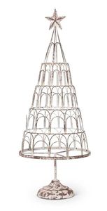 Newest Design Laser Cut Metal <b>Small</b> Christmas Tree Decoration with Star Topper for Indoor Use - Product Image 2