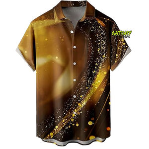 เสื้อเชิ้ตฮาวายสำหรับผู้ชายเสื้อชายหาดแขนสั้น2024ออกแบบได้เองเสื้อเชิ้ตฮาวายสำหรับผู้ชายฤดูร้อนรีสอร์ท - Product Image 1