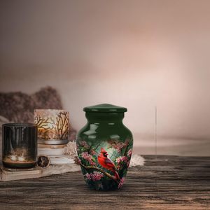 Crdinal Metal <b>Urn</b> <b>for</b> <b>Ashes</b> Women Cremation <b>Urns</b> <b>for</b> Human <b>Ashes</b> <b>Mini</b> <b>Urns</b> Adult Male Man Small <b>for</b> Human <b>Ashes</b> Custom Size - Product Image 4