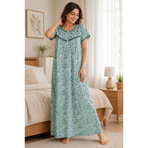 Chemise de nuit ultra-douce et soyeuse de luxe pour femme en bambou à manches courtes, longue, respirante et écologique. Fournisseur ODM le plus confortable - Product Image 3