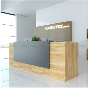 Mostrador de Recepción Minimalista con Iluminación LED - 250x75x110cm - Mostrador para Comercios, Salones de Belleza, Gimnasios y Bares - Product Image 1
