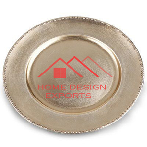 Assiette de service en métal de luxe pour la cuisine, finition martelée, couleur magnifique, vente chaude, prix de gros - Product Image 6