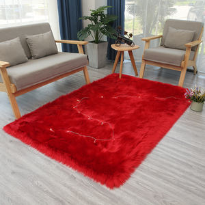 Tapis personnalisé à poils de 5-6 mm, motif cœur moelleux, en soie et laine, tufté, moderne, pour la maison, doux, idéal comme fond photo, cadeau de Saint-Valentin - Product Image 1