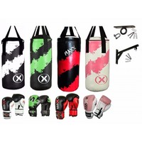Ensemble de sac de boxe réglable pour enfants avec gants, sac de frappe pour l'entraînement et le fitness des enfants, fabriqué en nylon durable, PU, PVC, remplissage de sable