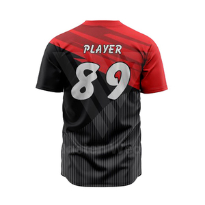 100% Polyester imprimé quart boutonné Baseball uniforme ensembles cheville longueur pantalon évacuation de l'humidité respirant de haute qualité - Product Image 4