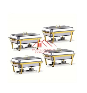 Juego de buffet de metal de acero inoxidable para servir alimentos a bajo precio, Plato decorativo para servir alimentos para bodas, mantener la guerra de alimentos - Product Image 1