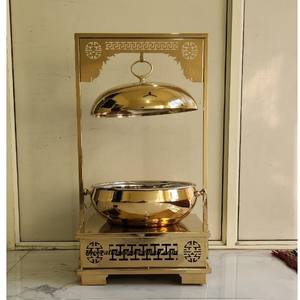 Aliments usagés Plats de chauffe-plats en acier inoxydable personnalisés de haute qualité avec la meilleure qualité PVD Gold Hotels & Restaurant Supplies from India - Product Image 1