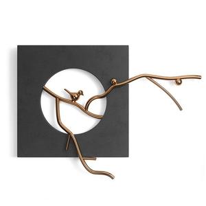 Conceptions artistiques de haute qualité pour les amateurs de design d'intérieur Décoration murale abstraite en métal de forme personnalisée polie à l'or - Product Image 3