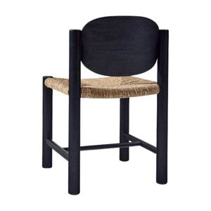 Modern Minimalist Design Garden Sets Teak Wood Garden <b>Chair</b> Outdoor Furniture Sea Grass Seat Patio Provides Relaxed Outdoor Feel - Product Image 2