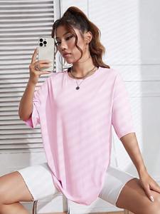 T-shirts pour femmes, unis, simples, décontractés, coupe ajustée, manches courtes, polyvalents, pour jeunes filles, streetwear, vêtements esthétiques - Product Image 2