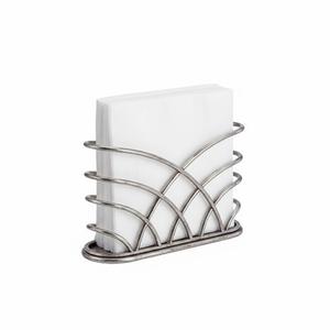 Porte-serviettes en métal argenté avec un design moderne et durable pour le rangement de la table à manger, la décoration de la cuisine, de la restauration et de l'hôtellerie - Product Image 1