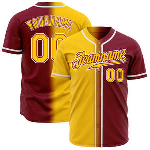 Camiseta de Béisbol Transpirable y Ligera para Hombre Adulto, de Media Manga, con Botones y Nombre del Equipo, Nuevos Uniformes de Béisbol al por Mayor - Product Image 2