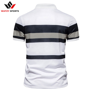 เสื้อโปโลคอปกผ้าคอตตอนของผู้ชาย,เสื้อโปโลคอปกแบบคลาสสิกเสื้อผ้าตีกอล์ฟขนาดที่กำหนดเองสีผสมสองโทนสี - Product Image 3