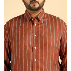 Amanush <b>Men's</b> Plus Size Striped Formal <b>Shirt</b> Full Sleeve Turn-down Collar Smart Casual Spring Wear Regular Fit Poplin Nylon - Product Image 2