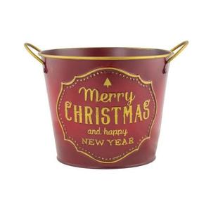 Jardinière d'intérieur de pot de fleur de Noël en fer en métal de conception unique pour la décoration de la maison et du jardin - Product Image 1