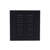 Panel de Control de Iluminación Liteputer EDX - Interruptor Manual con Instalación Europea en Color Blanco/Negro, Admite Funciones Personalizadas