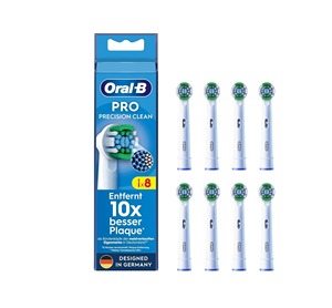 Tête de brosse à dents électrique Oral-B Pro Cross Action, têtes de brosse à dents électrique Oral-B, en forme de X et en angle, lot de 8 blanches - Product Image 4