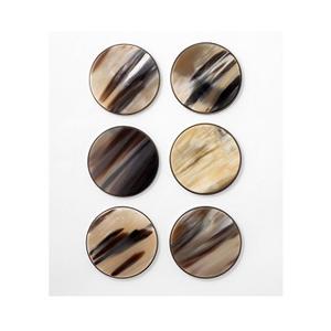 Durable Horn-made <b>Coasters</b> <b>for</b> <b>Drinks</b> and Table Horn Unique <b>Coasters</b> <b>for</b> Table Protection Customization - Product Image 4