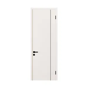 White Interior Doors Luxury Swing Door Mdf Solid Wood Core Modern