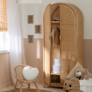 <b>Rustic</b> Natural Rattan 2 <b>Doors</b> Cabinet Handwicker Kids' Cabinets Kids' Furniture Sets Wholesale From Vietnam - Product Image 5