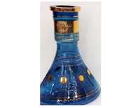 Vase en verre cristal égyptien Farida de luxe, givré, gravé en profondeur, style bohème, finition or 24 carats, mini chicha, vente en gros
