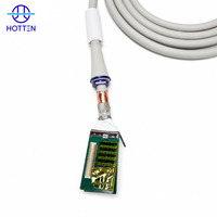 Câble coaxial micro ISO13485 personnalisé 44AWG 198 conducteurs pour sonde d'échographie, assemblage de faisceau de câbles pour équipement d'échographie