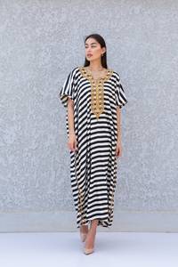 Kimono luxueux 100% coton manches longues beau travail brodé à la main solide rose devant ouvert grande taille vêtements de villégiature Style mignon - Product Image 5