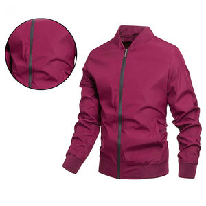 Chaqueta bomber ligera y ajustada para hombre, chaqueta de vuelo informal con cuello levantado, venta al por mayor, superventas - Product Image 2