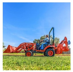 Tracteur agricole Kubota BX23S Mini Tracteur compact 4 roues motrices avec chargeur frontal et pelle arrière pour travaux agricoles - Product Image 1