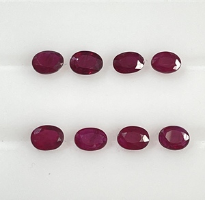 พลอยทับทิมแอฟริกันธรรมชาติทรงรีขนาด 3x4 มม. สีชมพูแดง คุณภาพดี ราคาดีที่สุด สำหรับทำเครื่องประดับ - Product Image 1