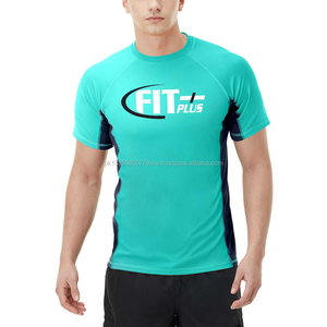 Maillots de bain respirants à manches courtes avec logo personnalisé de haute qualité, impression personnalisée, séchage rapide, UPF50+, vente en gros - Product Image 5