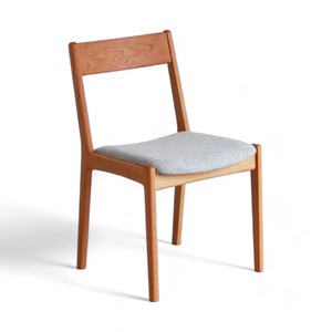 Silla de comedor de madera de teca escandinava moderna, cojín de lujo, banco de parque Natural tapizado, juego de muebles para el hogar, oficina, hogar, Bar - Product Image 1