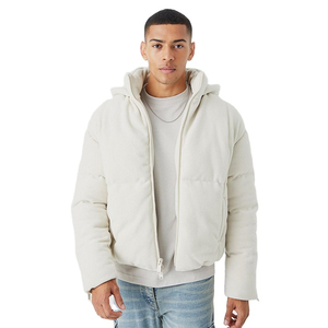 เสื้อแจ็คเก็ตพัฟเฟอร์บุขนเป็ดกันลมสำหรับผู้ชาย คอลเลคชั่นฤดูหนาว 2024 คุณภาพสูง ผลิตตามแบบ OEM พร้อมพิมพ์โลโก้ตามสั่ง มีฮู้ดและคอตั้ง พร้อมระบบทำความร้อน - Product Image 2