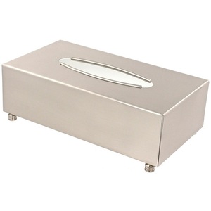 Boîte en métal pour papier de soie, boîte de maintien, support de boîte à mouchoirs en métal nickelé fait à la main décoratif poli brillant - Product Image 6