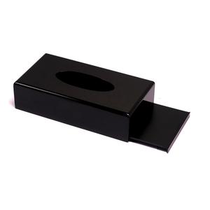 Boîte à mouchoirs en bois de luxe sculptée à la main, finition foncée, pour la décoration de table à manger à l'hôtel et à la maison - Product Image 5