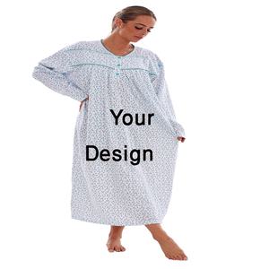 Ropa de dormir de punto de primavera para mujer, últimos camisones con logotipo personalizado, exportación directa desde Bangladesh - Product Image 1