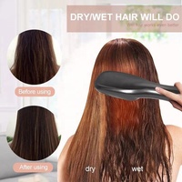 Sèche-cheveux en une étape de salon professionnel et peigne à lissage ionique électrique à chauffage rapide
