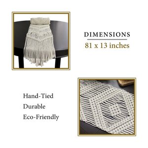 Boho Macramé Chemin De Table Décor De Mariage Salle À Manger Table Basse Décorations Pour La Maison - Product Image 2