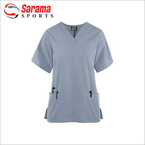 Uniforme médico elástico para mujer, chaqueta con cremallera, venta al por mayor - Product Image 2